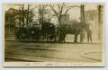 Postcard: [Postcard with an Image of a Horse-Drawn Fire Wagon in Dallas, Texas]