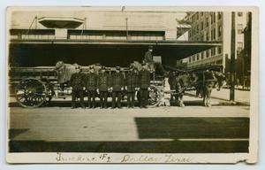 Primary view of object titled '[Postcard with a Photograph of Truck Company #2 in Dallas, Texas]'.