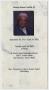 Pamphlet: [Funeral Program for George James Austin, Jr., April 30, 2002]
