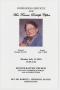 Pamphlet: [Funeral Program for Frances Rudolph Clifton, July 12, 2010]