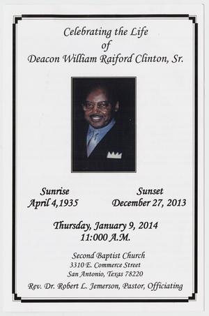Primary view of object titled '[Funeral Program for William Raiford Clinton, Sr., January 9, 2014]'.