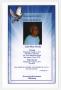 Pamphlet: [Funeral Program for Lula Mae Hicks, August 1, 2012]