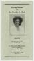 Pamphlet: [Funeral Program for Dorothy G. Cheek, May 5, 2005]