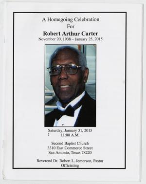 Primary view of object titled '[Funeral Program for Robert Arthur Carter, January 31, 2015]'.