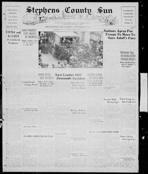 Primary view of object titled 'Stephens County Sun (Breckenridge, Tex.), Vol. 9, No. 14, Ed. 1, Friday, September 30, 1938'.