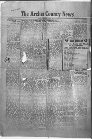 Primary view of object titled 'The Archer County News (Archer City, Tex.), Vol. 10, No. 10, Ed. 1 Friday, June 25, 1920'.