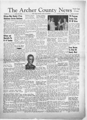 Primary view of object titled 'The Archer County News (Archer City, Tex.), Vol. 46, No. 45, Ed. 1 Thursday, October 13, 1960'.