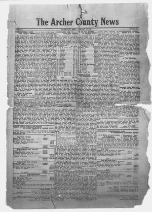 Primary view of object titled 'The Archer County News (Archer City, Tex.), Vol. 9, No. 46, Ed. 1 Friday, February 13, 1920'.
