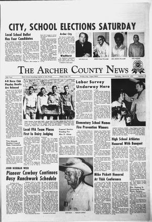 Primary view of object titled 'The Archer County News (Archer City, Tex.), Vol. 55, No. 13, Ed. 1 Thursday, March 30, 1972'.