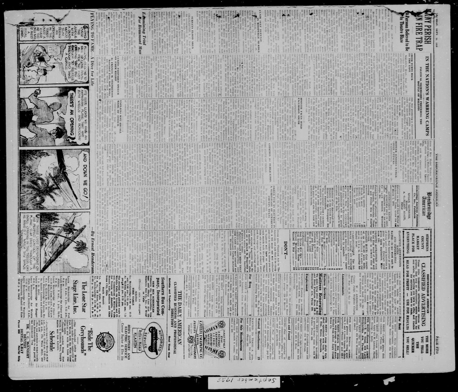 The Breckenridge American (Breckenridge, Tex.), Vol. 8, No. 280, Ed. 1, Tuesday, September 25, 1928
                                                
                                                    [Sequence #]: 5 of 6
                                                