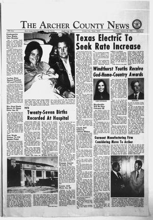 Primary view of object titled 'The Archer County News (Archer City, Tex.), Vol. 57, No. 2, Ed. 1 Thursday, January 10, 1974'.
