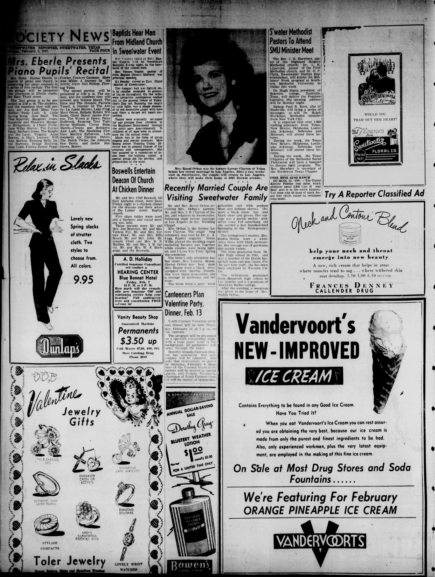 Sweetwater Reporter (Sweetwater, Tex.), Vol. 50, No. 28, Ed. 1 Sunday, February 2, 1947
                                                
                                                    [Sequence #]: 4 of 8
                                                