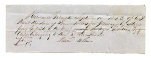 Primary view of object titled '[Receipt for transportation of slaves]'.