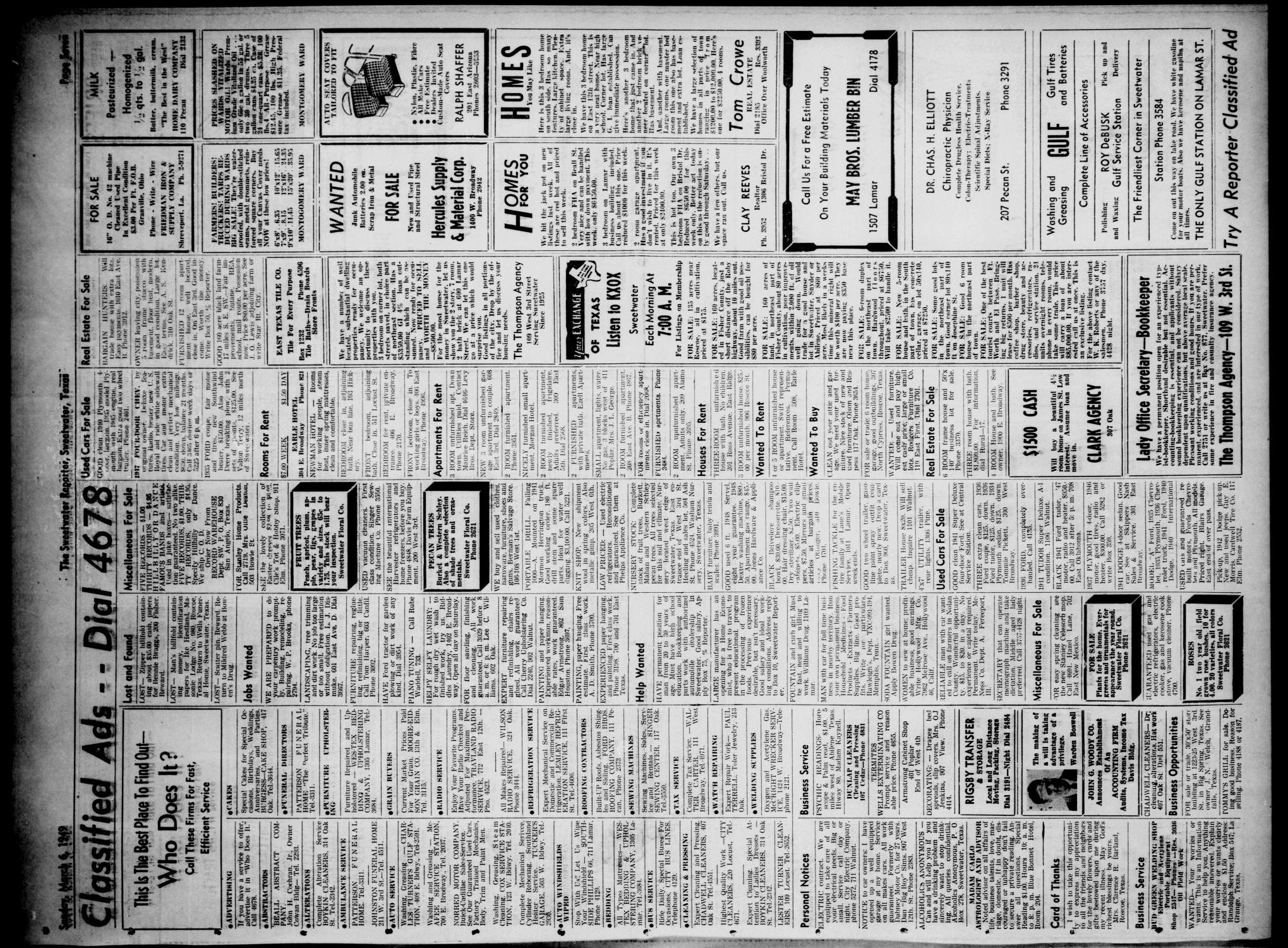 Sweetwater Reporter (Sweetwater, Tex.), Vol. 52, No. 55, Ed. 1 Sunday, March 6, 1949
                                                
                                                    [Sequence #]: 7 of 22
                                                