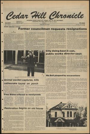 Primary view of Cedar Hill Chronicle (Cedar Hill, Tex.), Vol. 17, No. 37, Ed. 1 Thursday, May 28, 1981