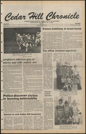 Primary view of object titled 'Cedar Hill Chronicle (Cedar Hill, Tex.), Vol. 17, No. 8, Ed. 1 Thursday, October 30, 1980'.