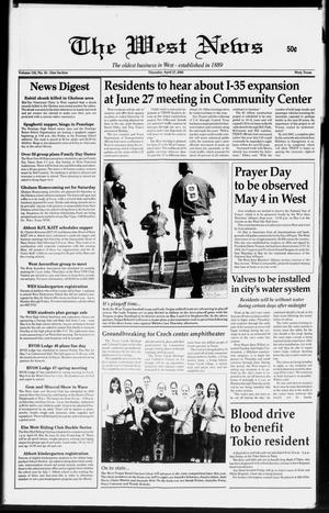 Primary view of object titled 'The West News (West, Tex.), Vol. 110, No. 16, Ed. 1 Thursday, April 27, 2000'.