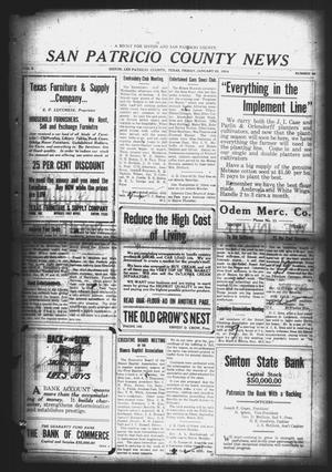 Primary view of object titled 'San Patricio County News (Sinton, Tex.), Vol. 5, No. 49, Ed. 1 Friday, January 23, 1914'.