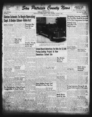 Primary view of object titled 'San Patricio County News (Sinton, Tex.), Vol. 41, No. 31, Ed. 1 Thursday, August 4, 1949'.
