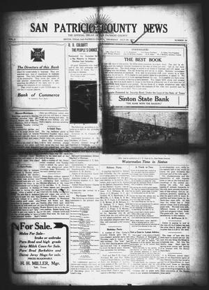 Primary view of object titled 'San Patricio County News (Sinton, Tex.), Vol. 2, No. 25, Ed. 1 Thursday, July 28, 1910'.