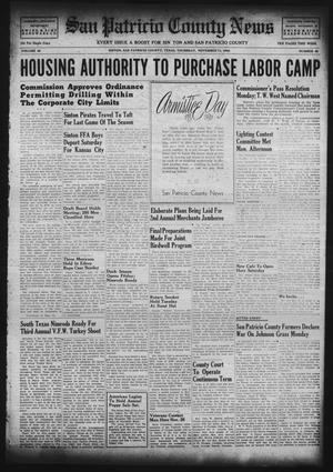 Primary view of object titled 'San Patricio County News (Sinton, Tex.), Vol. 40, No. 45, Ed. 1 Thursday, November 11, 1948'.