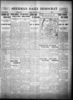 Primary view of object titled 'Sherman Daily Democrat (Sherman, Tex.), Vol. THIRTY-FOURTH YEAR, Ed. 1 Monday, February 1, 1915'.