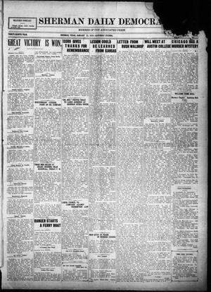 Primary view of object titled 'Sherman Daily Democrat (Sherman, Tex.), Vol. THIRTY-EITHTH YEAR, Ed. 1 Saturday, January 25, 1919'.