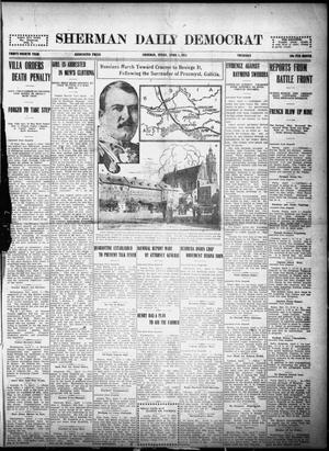 Primary view of object titled 'Sherman Daily Democrat (Sherman, Tex.), Vol. THIRTY-FOURTH YEAR, Ed. 1 Thursday, April 1, 1915'.