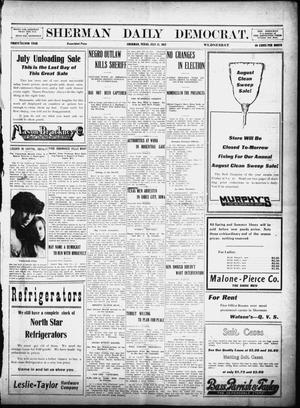 Primary view of object titled 'Sherman Daily Democrat (Sherman, Tex.), Vol. 32, Ed. 1 Wednesday, July 31, 1912'.