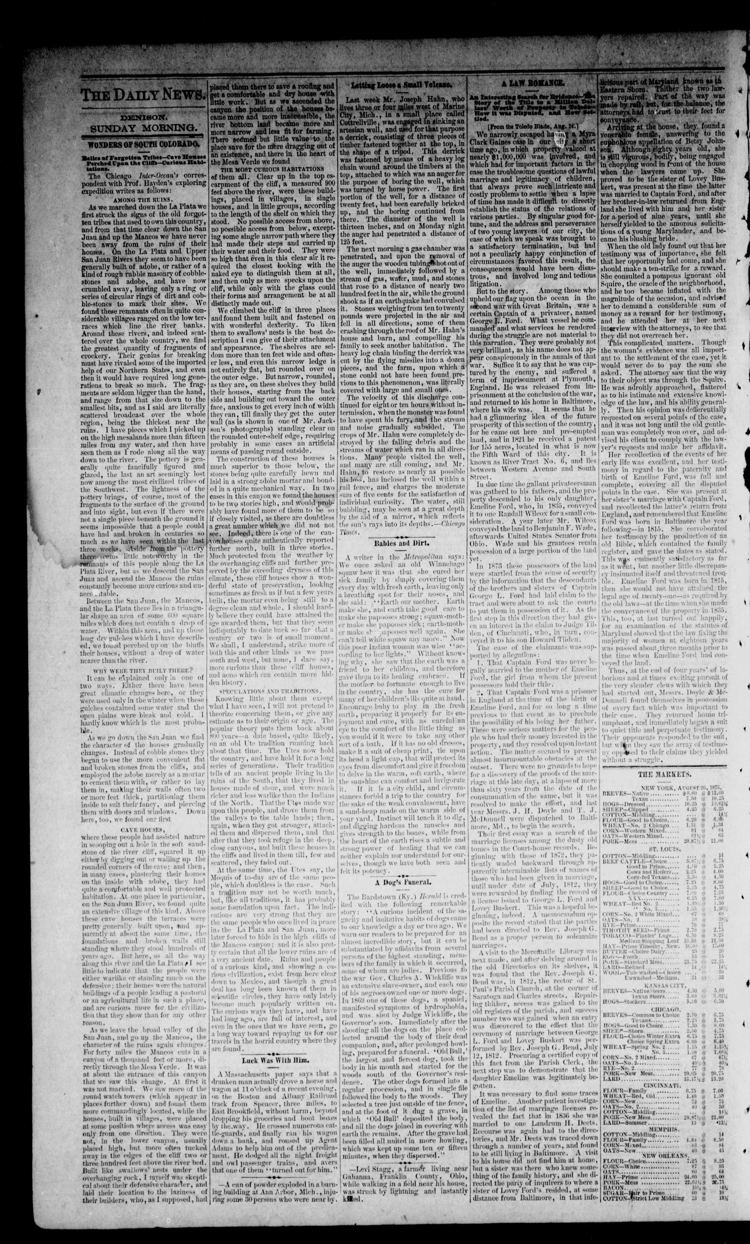 Denison Daily News. (Denison, Tex.), Vol. 3, No. 158, Ed. 1 Sunday, August 29, 1875
                                                
                                                    [Sequence #]: 2 of 8
                                                