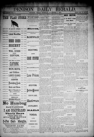 Primary view of Denison Daily Herald. (Denison, Tex.), Vol. 2, No. 56, Ed. 1 Tuesday, November 5, 1878
