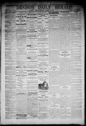 Primary view of object titled 'Denison Daily Herald. (Denison, Tex.), Vol. 1, No. 151, Ed. 1 Tuesday, March 19, 1878'.