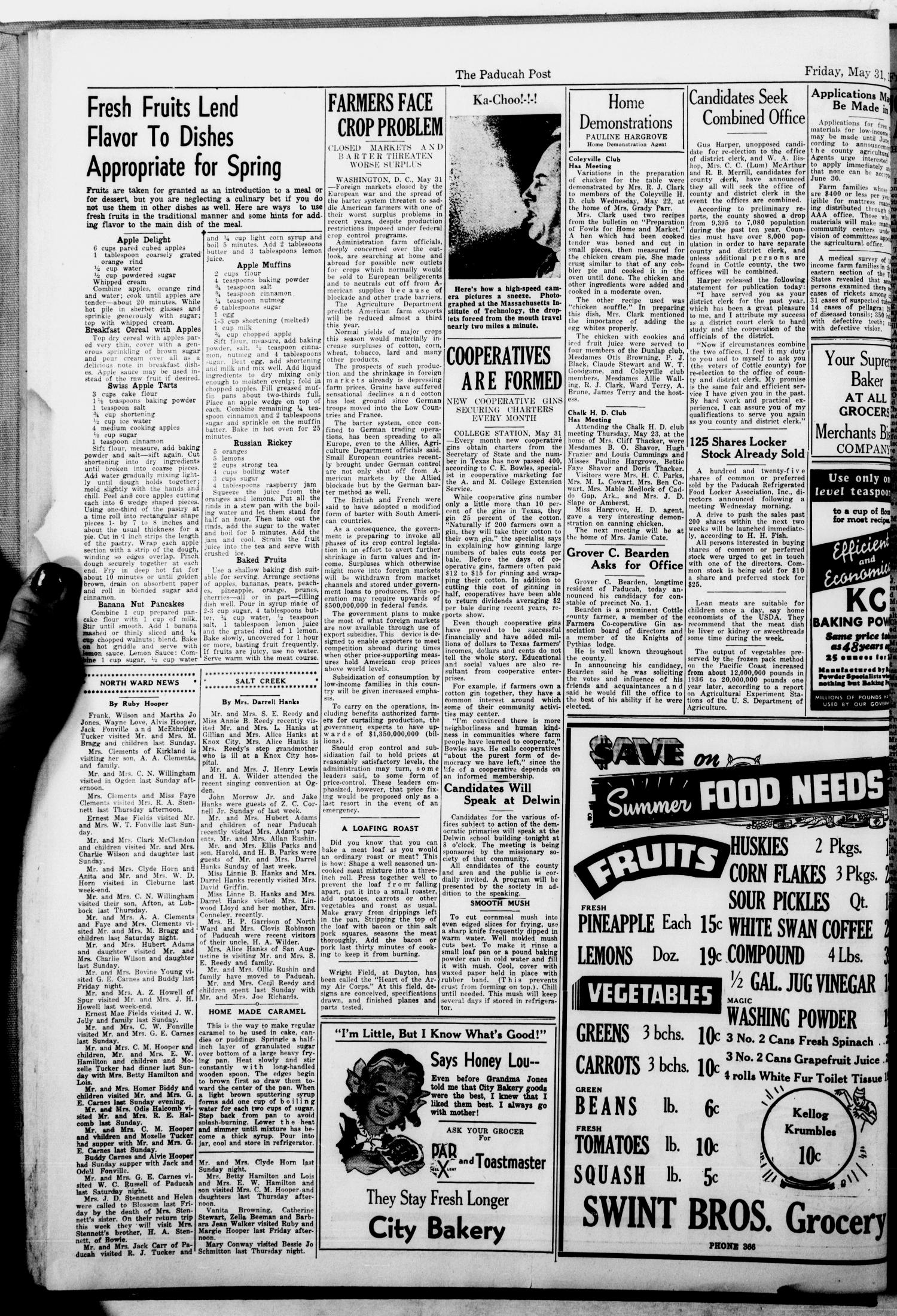 The Paducah Post (Paducah, Tex.), Vol. 34, No. 7, Ed. 1 Friday, May 31, 1940
                                                
                                                    [Sequence #]: 4 of 10
                                                