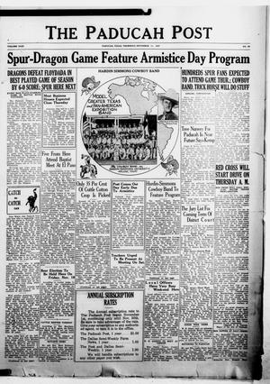 Primary view of object titled 'The Paducah Post (Paducah, Tex.), Vol. 31, No. 30, Ed. 1 Thursday, November 11, 1937'.