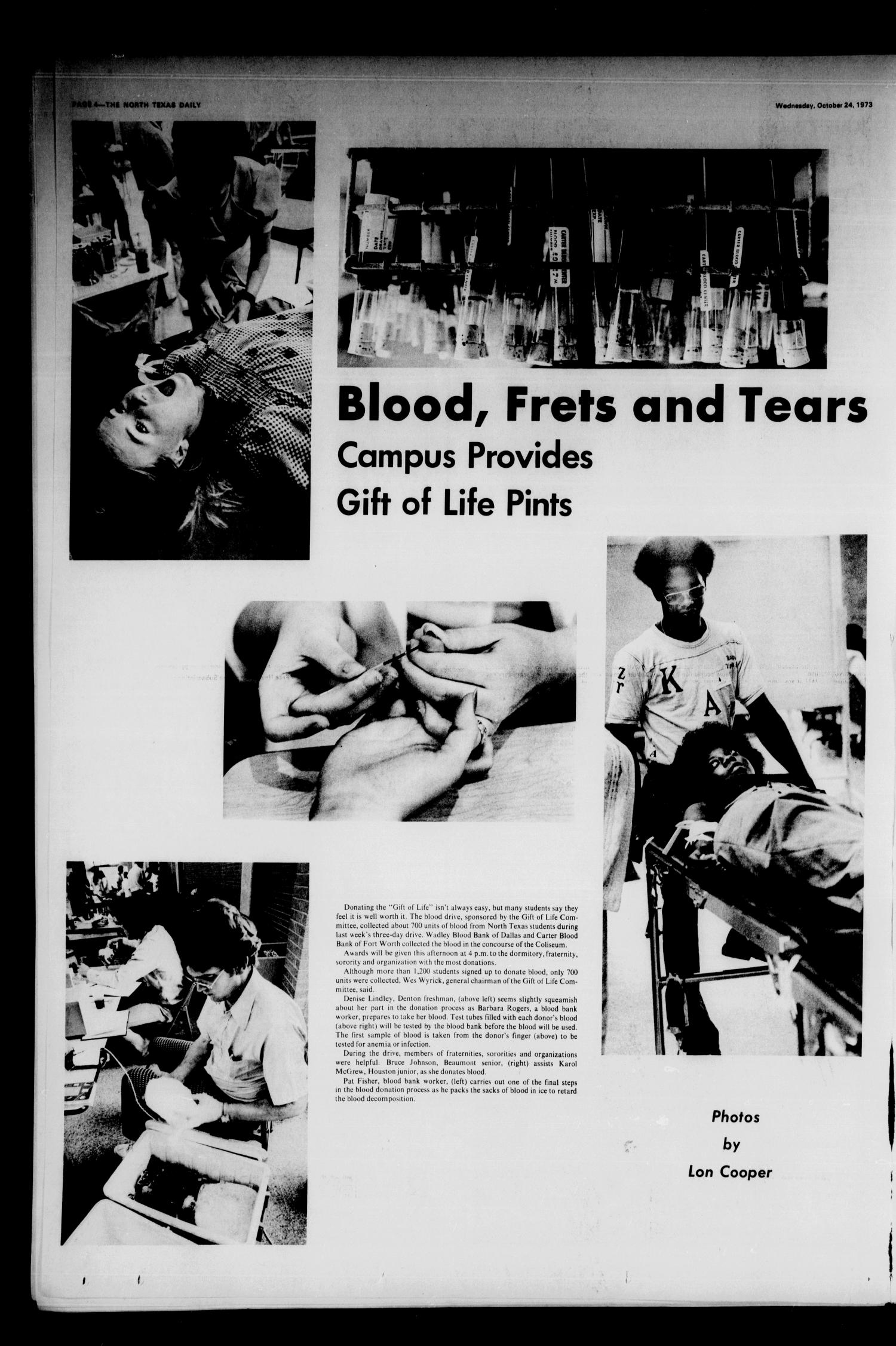The North Texas Daily (Denton, Tex.), Vol. 57, No. 30, Ed. 1 Wednesday, October 24, 1973
                                                
                                                    [Sequence #]: 4 of 6
                                                