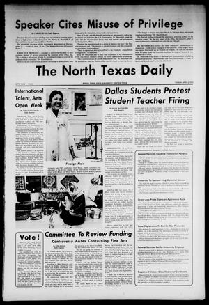Primary view of object titled 'The North Texas Daily (Denton, Tex.), Vol. 57, No. 95, Ed. 1 Tuesday, April 2, 1974'.