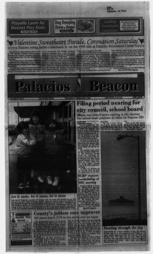 Primary view of object titled 'Palacios Beacon (Palacios, Tex.), Vol. 87, No. 6, Ed. 1 Wednesday, February 9, 1994'.