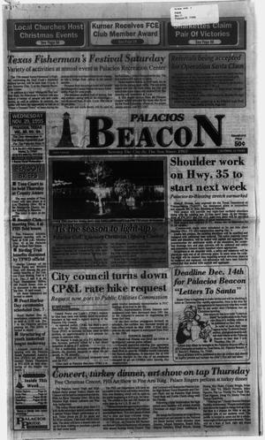 Primary view of object titled 'Palacios Beacon (Palacios, Tex.), Vol. 88, No. 48, Ed. 1 Wednesday, November 29, 1995'.