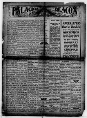 Primary view of object titled 'Palacios Beacon (Palacios, Tex.), Vol. 5, No. 45, Ed. 1 Friday, November 7, 1913'.