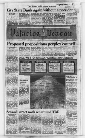 Primary view of object titled 'Palacios Beacon (Palacios, Tex.), Vol. 80, No. 30, Ed. 1 Wednesday, July 22, 1987'.