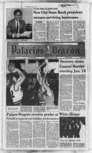 Primary view of object titled 'Palacios Beacon (Palacios, Tex.), Vol. 81, No. 2, Ed. 1 Wednesday, January 13, 1988'.
