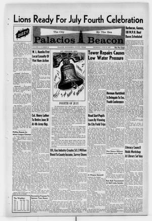 Primary view of object titled 'Palacios Beacon (Palacios, Tex.), Vol. 60, No. 26, Ed. 1 Thursday, June 29, 1967'.