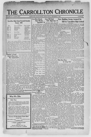 Primary view of object titled 'The Carrollton Chronicle (Carrollton, Tex.), Vol. 31, No. 44, Ed. 1 Friday, September 13, 1935'.