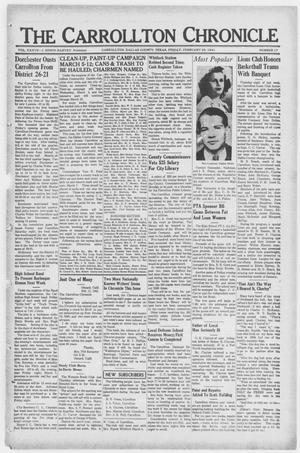 Primary view of object titled 'The Carrollton Chronicle (Carrollton, Tex.), Vol. 37, No. 17, Ed. 1 Friday, February 28, 1941'.