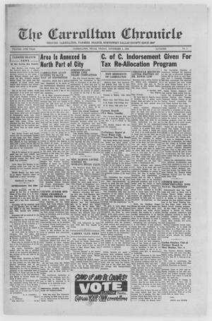 Primary view of The Carrollton Chronicle (Carrollton, Tex.), Vol. 47TH YEAR, No. 1, Ed. 1 Friday, November 3, 1950