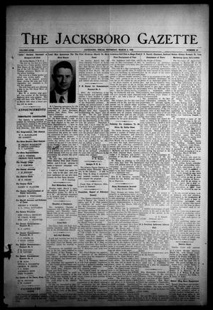 Primary view of object titled 'The Jacksboro Gazette (Jacksboro, Tex.), Vol. 58, No. 40, Ed. 1 Thursday, March 3, 1938'.