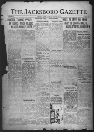 Primary view of object titled 'The Jacksboro Gazette (Jacksboro, Tex.), Vol. 40, No. 37, Ed. 1 Thursday, February 12, 1920'.