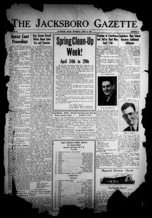 Primary view of object titled 'The Jacksboro Gazette (Jacksboro, Tex.), Vol. 59, No. 45, Ed. 1 Thursday, April 13, 1939'.
