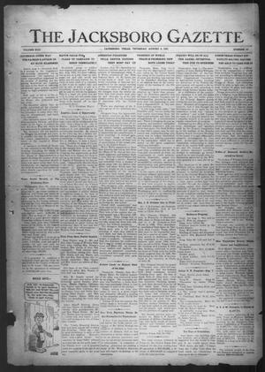 Primary view of object titled 'The Jacksboro Gazette (Jacksboro, Tex.), Vol. 42, No. 10, Ed. 1 Thursday, August 4, 1921'.