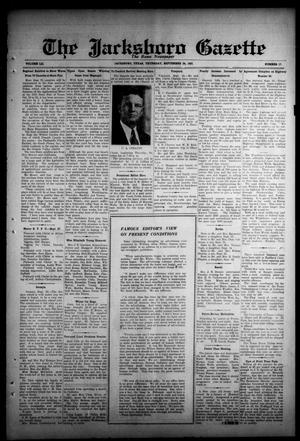 Primary view of object titled 'The Jacksboro Gazette (Jacksboro, Tex.), Vol. 52, No. 17, Ed. 1 Thursday, September 24, 1931'.